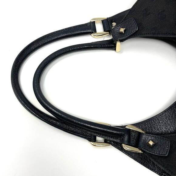 SOLDGucci Monogram GG Jackie Piston Nailhead Vintage Shoulder Bag Canvas Leather - Picture 11 of 15